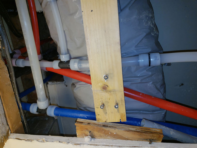 Typical polybutylene to PEX repipe